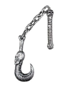 Gancho de crânio (93 cm) - de alta qualidade, ideal para carnaval, festas temáticas e eventos especiais.
